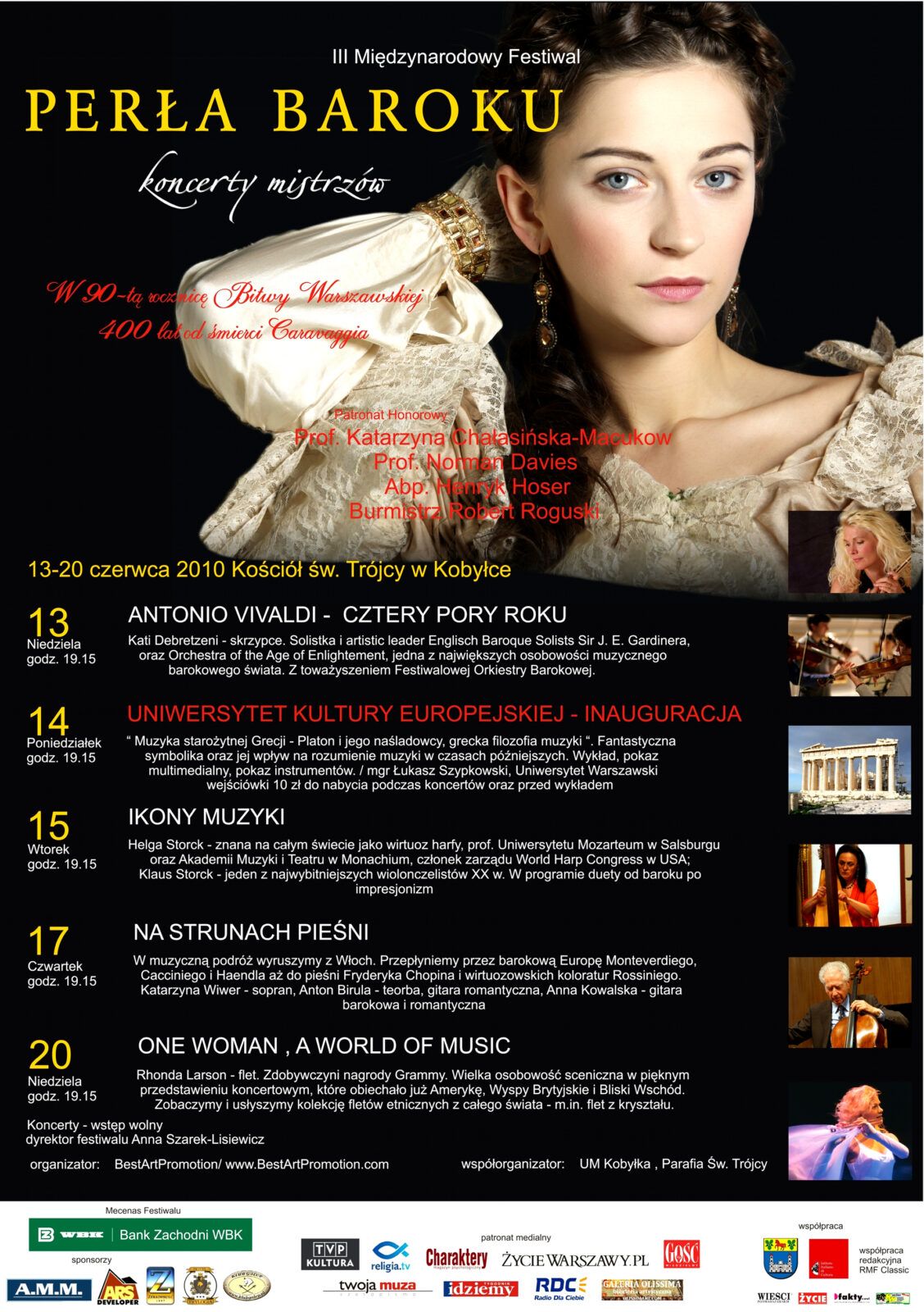 3. Mięedzynarodowy Festiwal Perła Baroku - Koncerty Mistrzów 2010 plakat